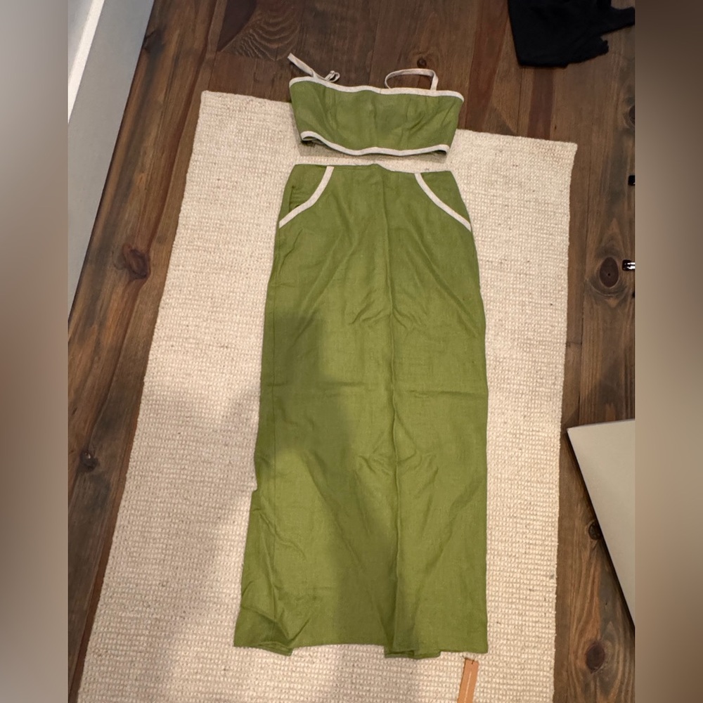 Reformation Green Two-Piece set